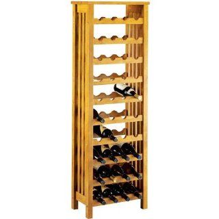 Mission style Tall Wine Rack, 40 BOTTLES, HONEY