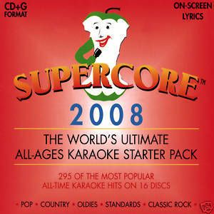 Supercore 2008 16 Disc Karaoke Pop Rock R B Hip Hop Country CD G Pack