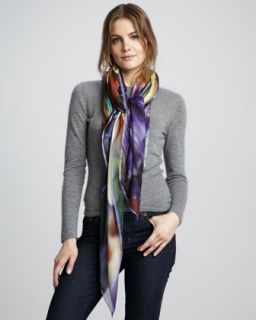  iris print scarf available in iris cluster $ 490 00 oscar de la