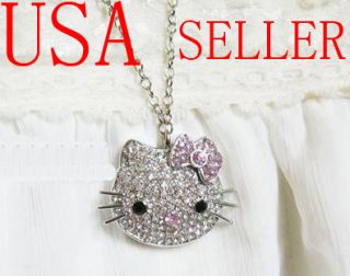 4GB Jewel Hello Kitty Crystal Necklace Flash Drive USB