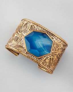  carved cuff available in multi blue $ 690 00 stephen dweck agate facet
