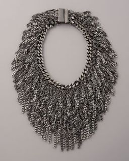 Fragments for  Curb Chain Shag Necklace, Gunmetal
