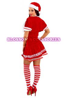 F22 Santa Claus Christmas Helper Fancy Dress Costume Xmas Party Outfit