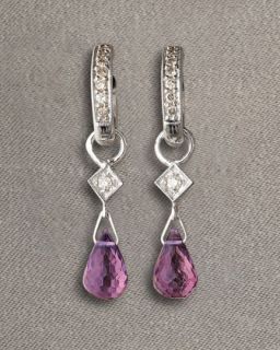 judefrances jewelry diamond hoop earrings amethyst charms $ 590 590