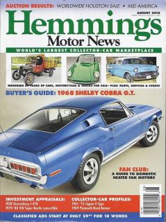 Hemmings Motor News Magazine Shelby Cobra Cars Trucks