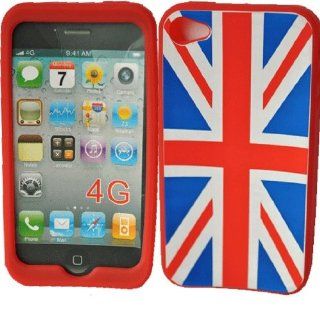 Mobile Palace  Red silicone uk flag case cover pouch for