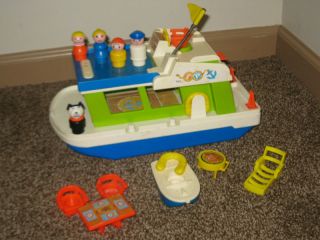 Fisher Price Little People SHIP Boat Houseboat 985 B