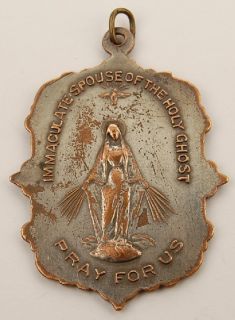 Scarce Vintage Immaculate Spouse of The Holy Ghost Large Medal