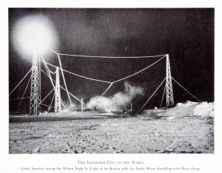  America Winter Beacon Radio Wires Hoar Frost Antarctica Byrd