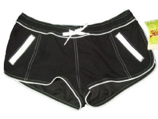 hobie medium black board shorts swimsuit cover up nwt