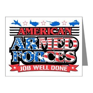 Note Cards (10 Pack) American Armed Forces Army Navy Air