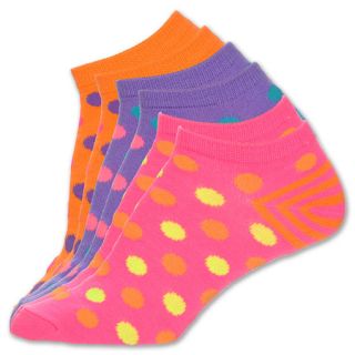  Pack Womens Socks Size 9 11 Pink/Orange/Yellow