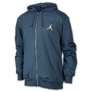 Mens Air Jordan 13 Full Zip Hoodie Squadron Blue