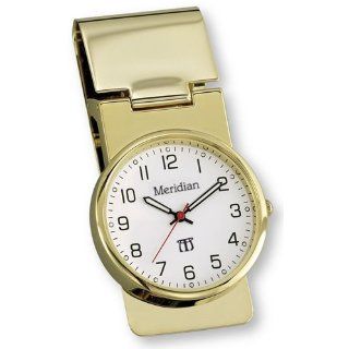 Meridian Gold Tone Money Clip Watch # 7414Y Watches 