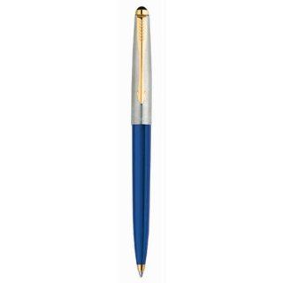 Parker 45 Blue & Chrome Gold Trim Ballpoint Pen Office