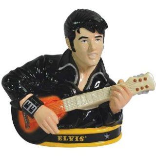 10.25 Inch Elvis Presley Wearing Black & Playing Guitar