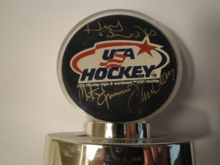   hockey Miracle on ice Herb Brooks M Eruzione JCraig autograph Puck
