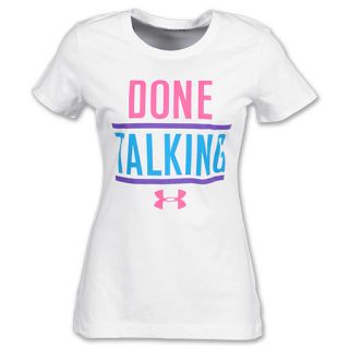 Under Armour Done Talking Womens Tee Shirt White