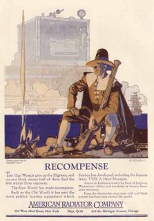 Herbert Paus Artwork in 1922 American Radiator Company Advertisement