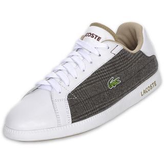 Lacoste Graduate Plaid Mens Casual Shoe White/Tan