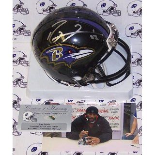 Ray Lewis Autographed Baltimore Ravens Mini Football