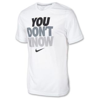 Mens Nike QT You Dont Know Tee Shirt White/Dark