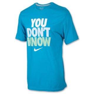 Mens Nike QT You Dont Know Tee Shirt Neon