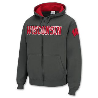 Wisconsin Badgers NCAA Mens Full Zip Hoodie