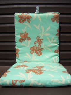 New Aqua and Brown Flower Outdoor Patio Cushions
