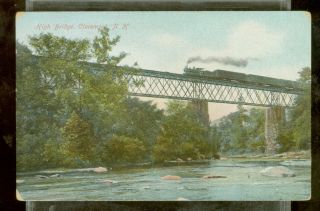 High Bridge Claremont NH B M RR Train 1907