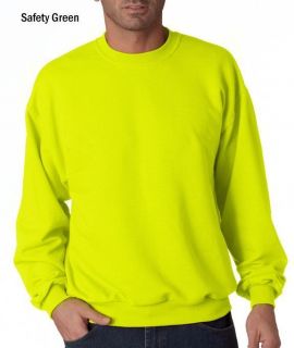 High Visibility Mens Crew Neck Sweatshirt Safety Green Yellow Fleece s