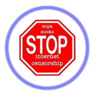 Sopa Sucks Stop Internet Censorship 3.50 Badge Pinback