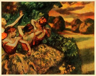 1938 Print Hilaire Germain Edgar Degas Artwork Ballet Dancers Tutu