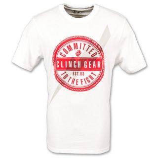 Clinch Gear LS/50 Donnie Mens Tee Shirt White/Red