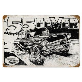 55 Fever Automotive Vintage Metal Sign   Garage Art Signs