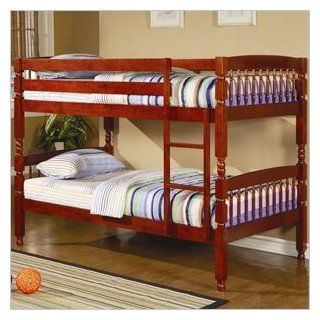 Coaster Coral Bunk Bed in Warm Cherry Finish Furniture
