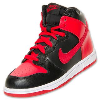 Nike Preschool Dunk Hi Casual Shoes Black/Red/White