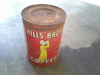 VINTAGE HILLS BROS COFFEE TIN,A BLAST FROMTHE PAST COOL AND 6 OUT OF