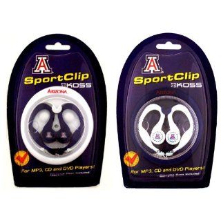 Arizona Wildcats SportClip Headphones with Wind Up Storage