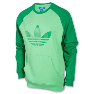 Mens adidas Sport Lite Crew Sweatshirt Green Zest