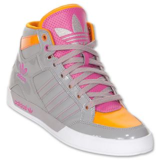 adidas Hardcourt Hi Womens Casual Shoes Grey/Pink