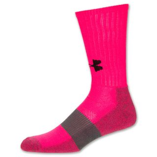 Under Armour Solid Performance Crew Socks Neon Pink