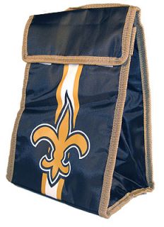 New Orleans Saints Velcro Close Lunch Bag Box Lunchbox