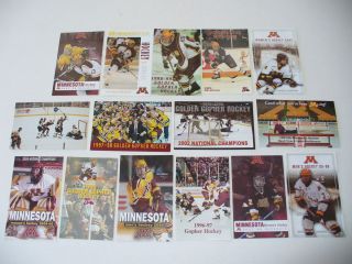 MINNESOTA GOPHERS COLLEGE HOCKEY SCHEDULES 1995 2007 Lot of 15