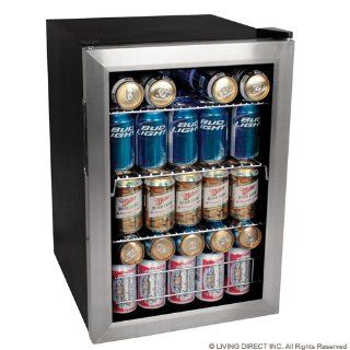 EdgeStar 84 Soda Can Beverage Cooler Fridge   Stainless