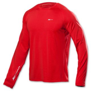 Koar Athletic Fit Long Sleeve Mens Tee Shirt Red