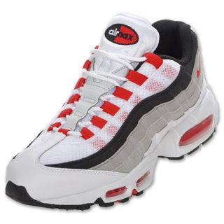 Nike Air Max 95 Mens Running Shoes white/comet red