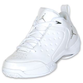 Jordan Mens One 4 Low Basketball Shoe White/Silver