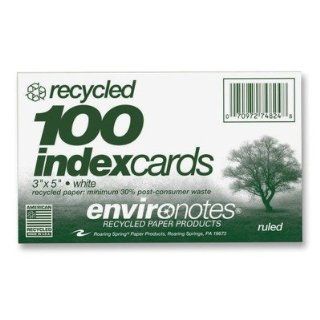 Roaring Spring ROA74824 Index Cards, Ruled, 3x5, 100 per