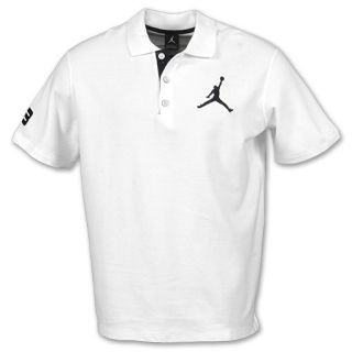 Jordan Jumbo Jumpman Mens Polo Shirt White/Black